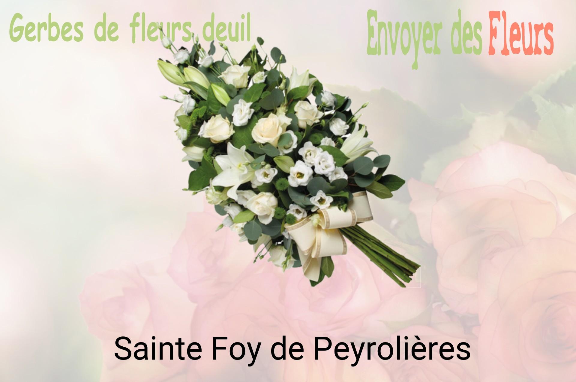 Gerbe de fleurs de deuil livrée à Sainte-Foy-de-Peyrolières